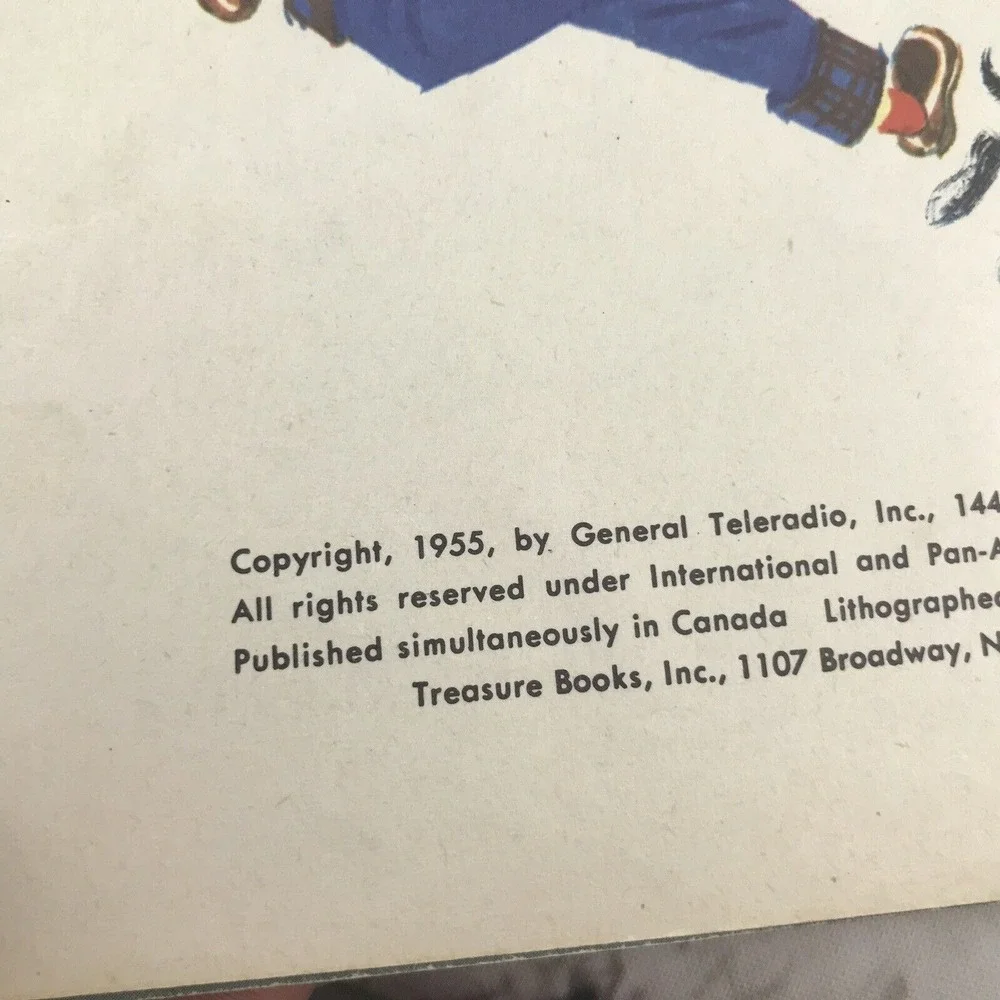 Vtg 1955 The Merry Mailman Treasure Book Child's Illustrated Reading Colorful